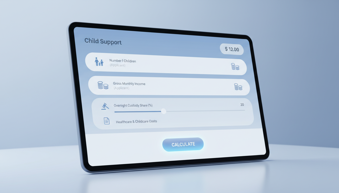 utilisez notre calculateur interactif pour estimer rapidement et facilement le montant de votre pension alimentaire, adapté à votre situation personnelle.