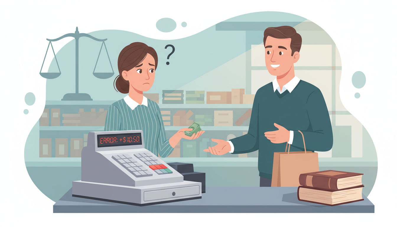 découvrez les règles légales essentielles à connaître concernant les erreurs de caisse en faveur du client et comment les gérer correctement.