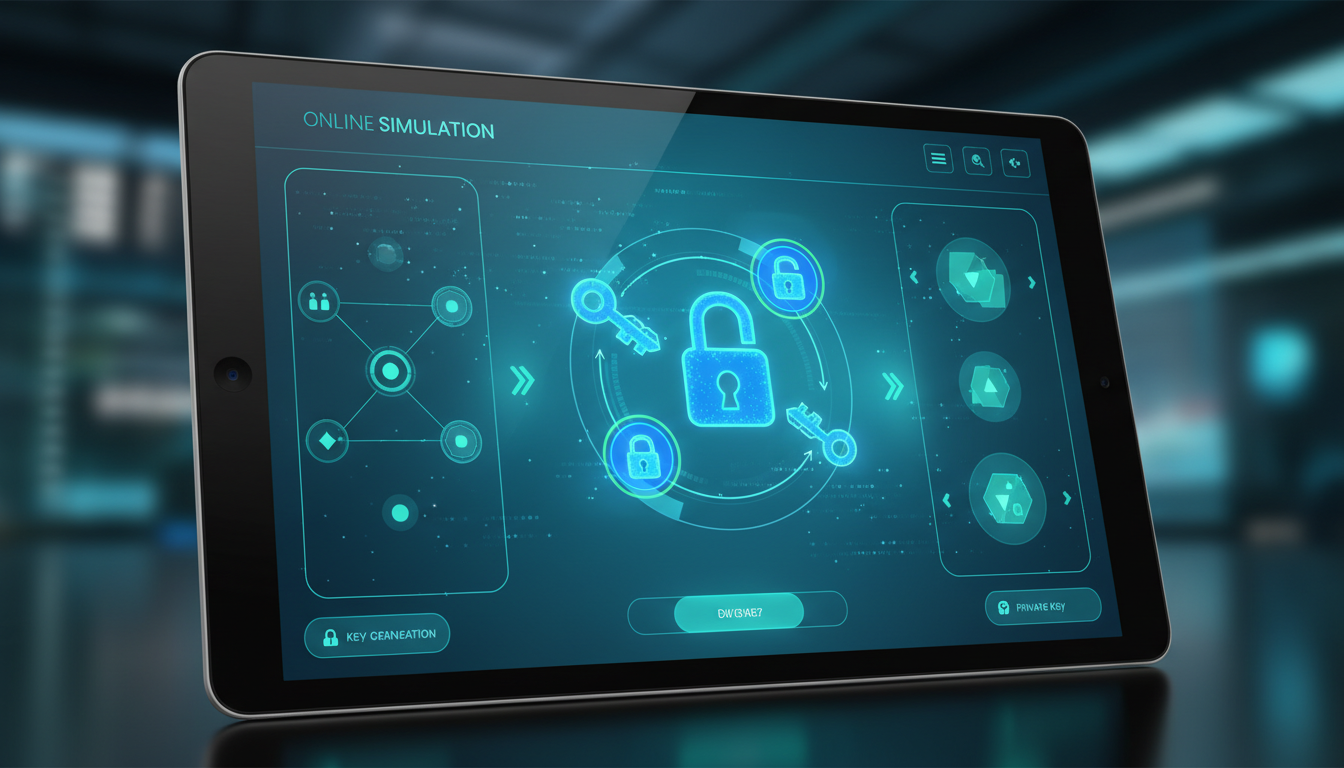 découvrez notre simulation interactive en ligne du chiffrement rsa, apprenez le fonctionnement du chiffrement à clé publique étape par étape de manière simple et ludique.