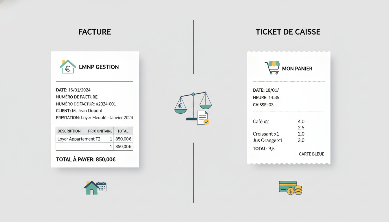 découvrez quel justificatif privilégier entre la facture et le ticket de caisse pour vos dépenses en lmnp et optimisez la gestion de votre location meublée non professionnelle.