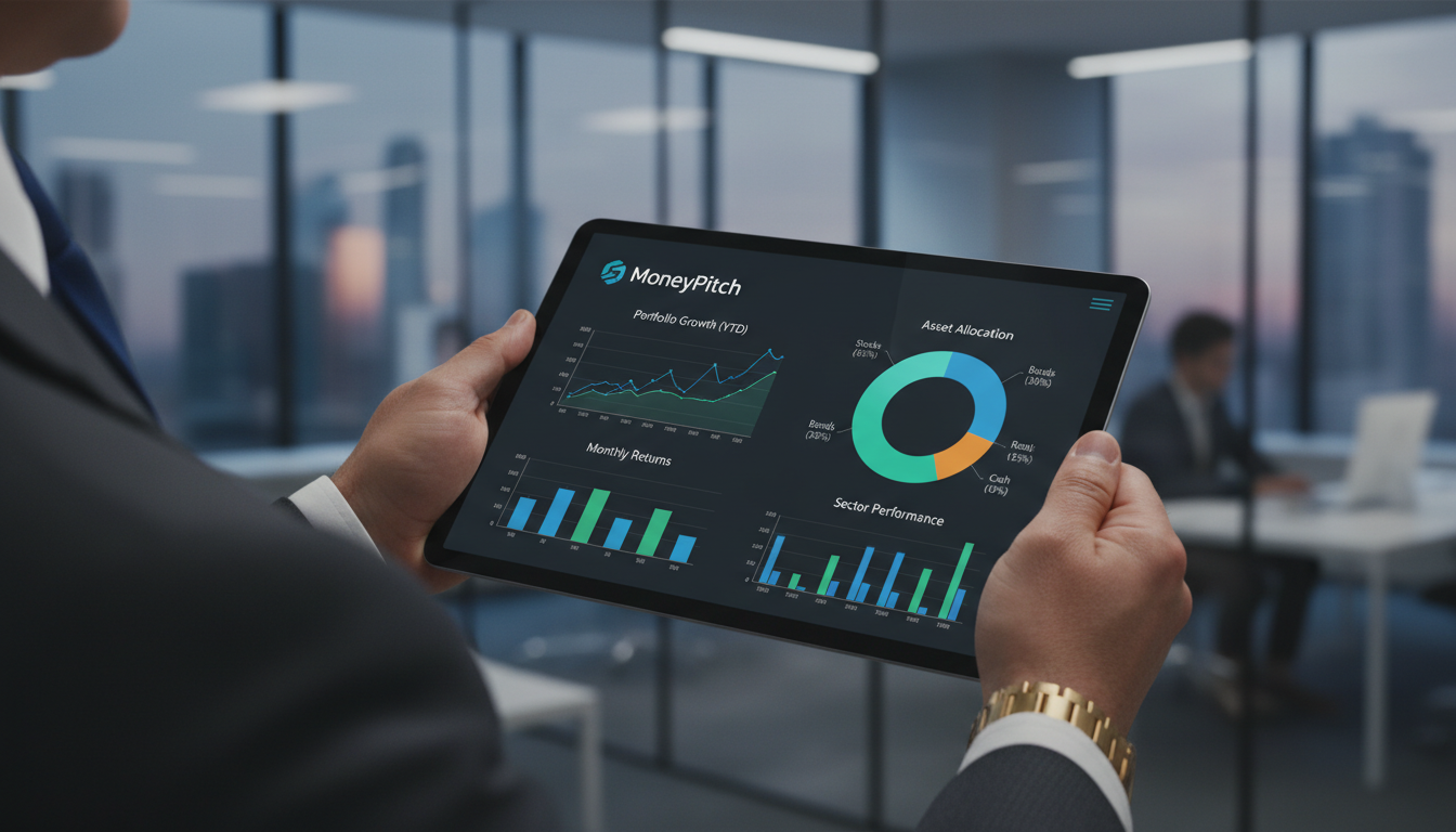 découvrez moneypitch, l’application innovante qui révolutionne la gestion de votre patrimoine en collaboration avec votre conseiller financier pour des décisions éclairées et personnalisées.