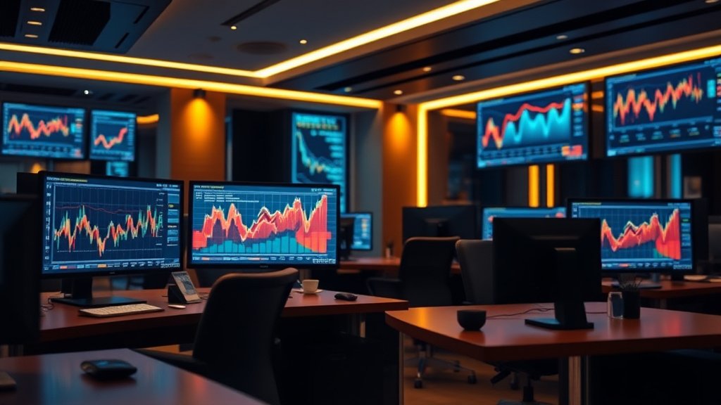 Illustration épargne salariale Natixis Interépargne ecrans financiers bureau corporate