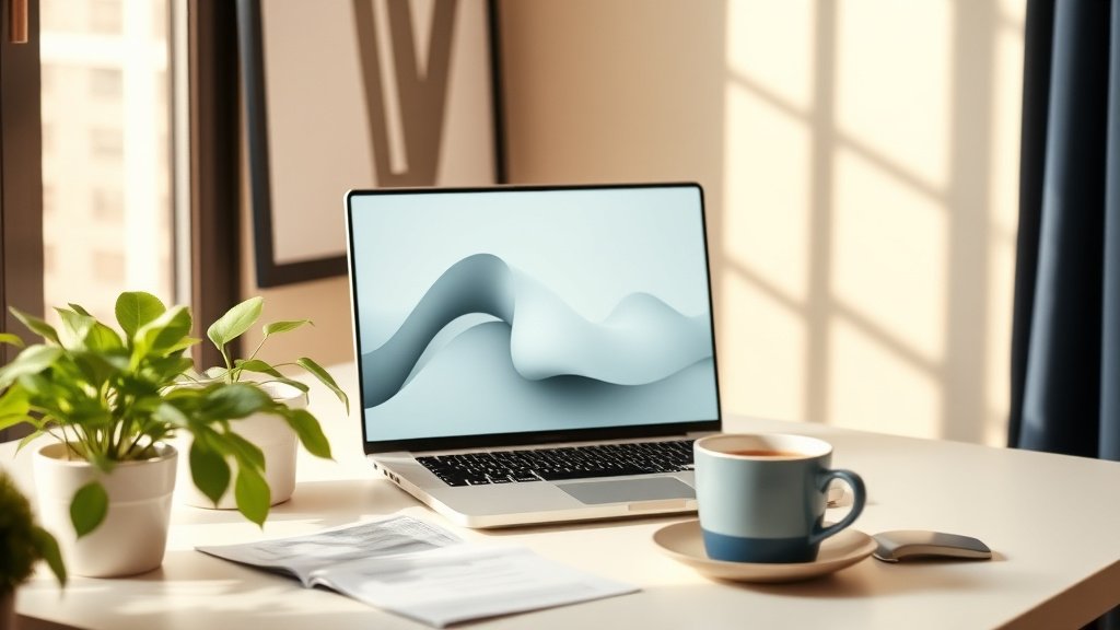 Illustration declaration Urssaf auto-entrepreneur ordinateur portable bureau moderne