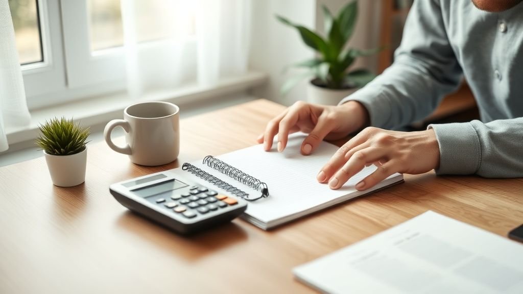 Mains organisant des objets simples sur une table pour illustrer la préparation des placements retraite